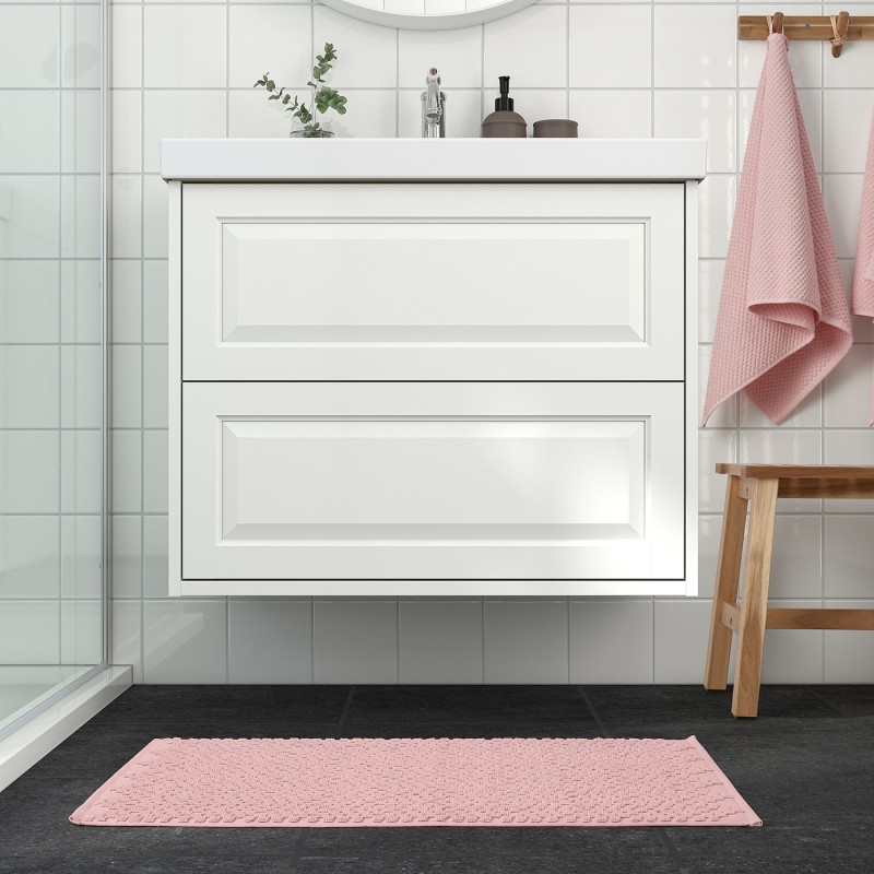 Коврик для ванной, бледно-розовый, 50x80 см