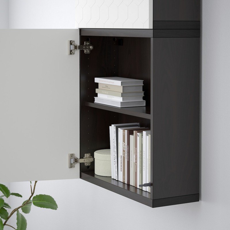 Футляр BESTÅ, черно-коричневый, 60x20x64 см