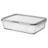 Контейнер для продуктов IKEA 365+ с крышкой, прямоугольный/стеклянный пластик, 3,1 л