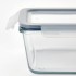 Контейнер для продуктов IKEA 365+ с крышкой, прямоугольный/стеклянный пластик, 3,1 л