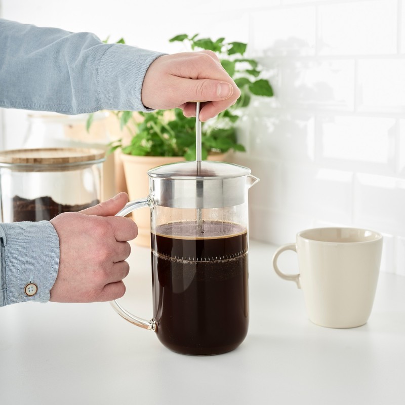 Кавоварка/чайник IKEA 365+, прозоре скло/нержавіюча сталь, 1 л