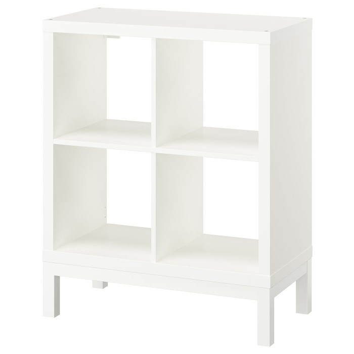 Полиця КАЛЛАКС з опорною рамою, біла/біла, 77x94 см