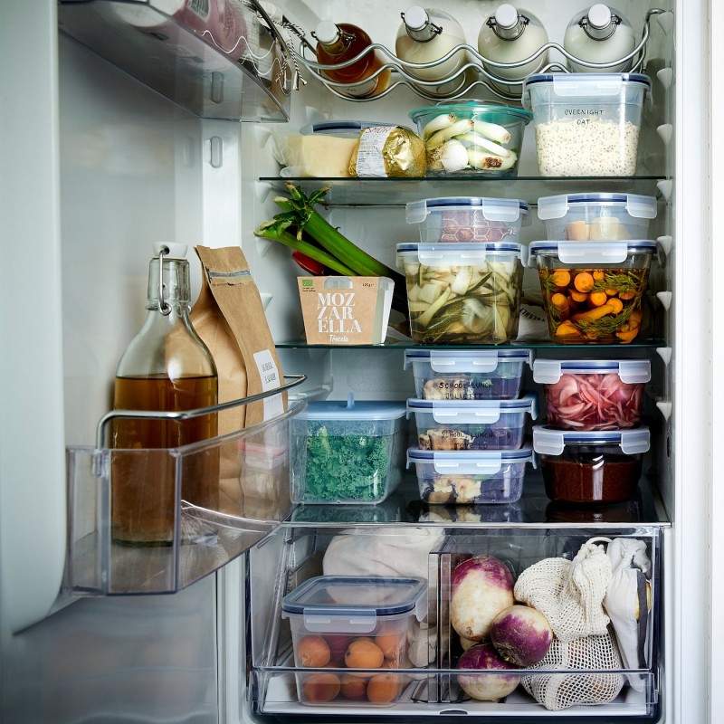 Контейнер для продуктів IKEA 365+ з кришкою, прямокутний/пластик, 2,0 л
