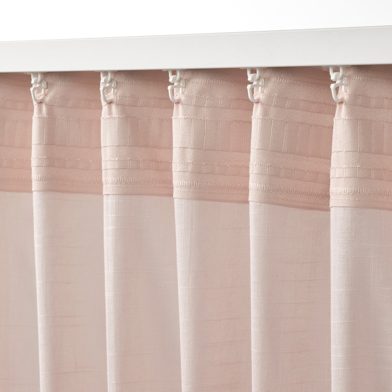 Штори SILVERLÖNN, 2 шт., Рожеві/стрічка, 145x300 см