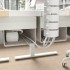 Стол с регулировкой высоты, электрический, березовый шпон/белый, 160x80 см