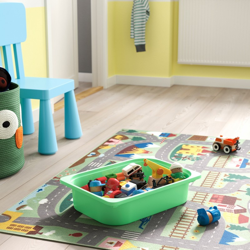 Полиця з контейнерами, біла/багатокольорова, 99x44x94 см