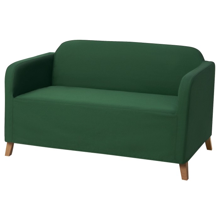 Защитный чехол для дивана LINANÄS 2-seater, Vissle темно-зеленый