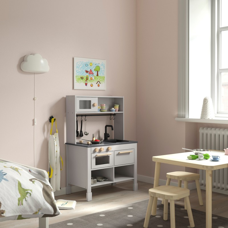 Детская игровая кухня SILLTRUT, серая, 68x40x100 см