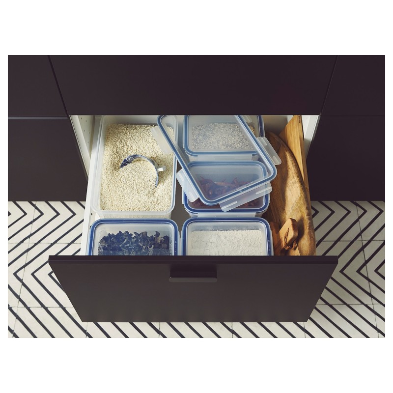 Контейнер для продуктів IKEA 365+ з кришкою, прямокутний/пластик, 10,6 л