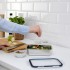 Контейнер для продуктів IKEA 365+ з кришкою, прямокутний, нержавіюча сталь/пластик, 1,0 л