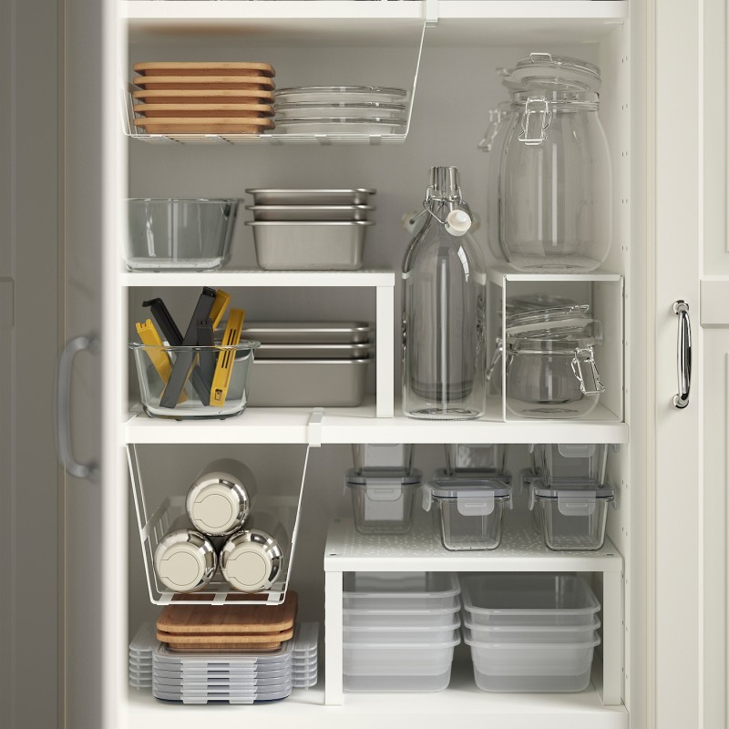 Контейнер для продуктів IKEA 365+ з кришкою, прямокутний, нержавіюча сталь/пластик, 1,0 л