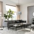 3-seater sofa with chaise longue, Lejde gray-black