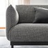 3-seater sofa with chaise longue, Lejde gray-black