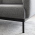3-seater sofa with chaise longue, Lejde gray-black