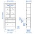 HEMNES Комбінація полиць з дверцятами/шухлядами, білий/світло-коричнева морилка, 180x197 см