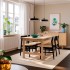 KARSKÄR / SKANSNÄS Стол и 4 стула, каучуковое дерево/черный бук, 160/220x90 см