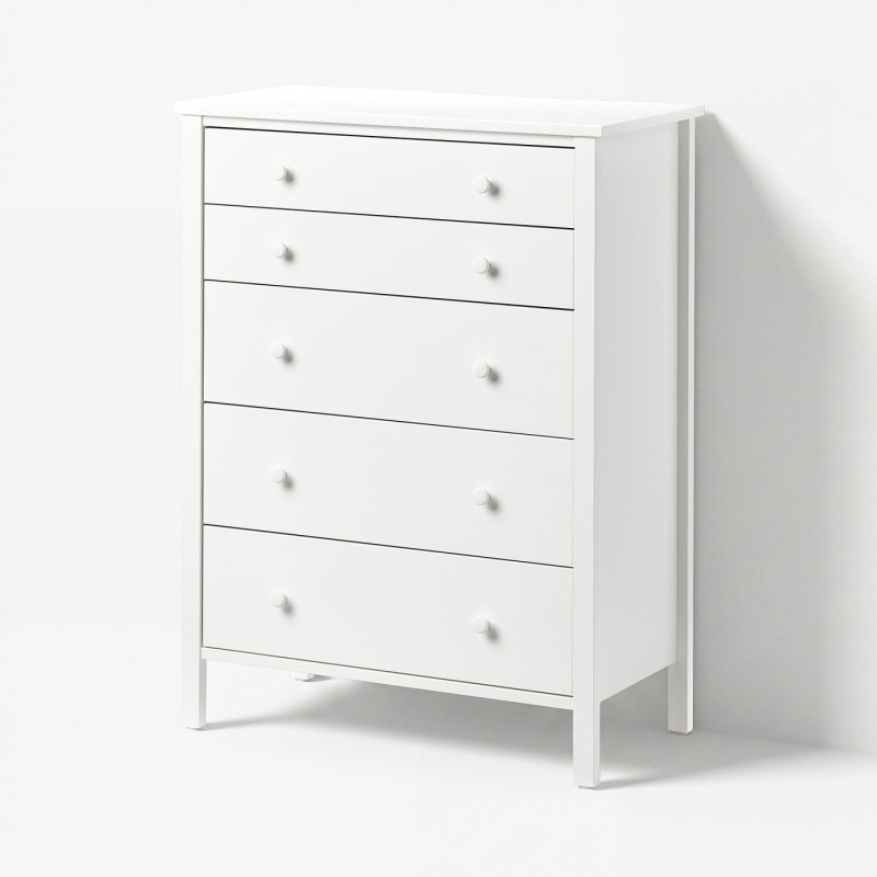 Комод KILBERGET, 5 ящиков, белый, 76x102 см