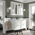 ТЕННФОРСЕН / ОРРСЬОН Шафка під умивальник / умивальник, білий, 122x49x69 см