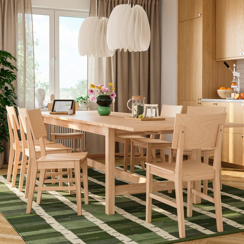 Раздвижной стол KARSKÄR, каучуковое дерево, 240/300 x 100 см