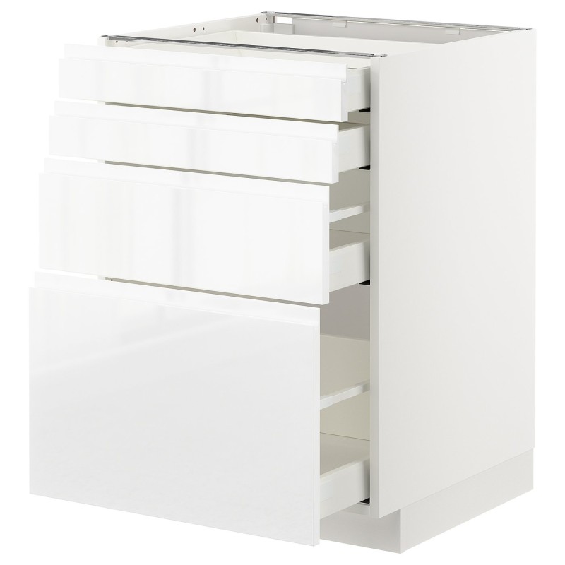 МЕТОД / MAXIMERA Sz stj 4fr/4szu, белый/Воксторп глянец/белый, 60х60 см