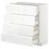 МЕТОД / MAXIMERA Sz stj 4fr/4szu, белый/Воксторп глянец/белый, 80x37 см