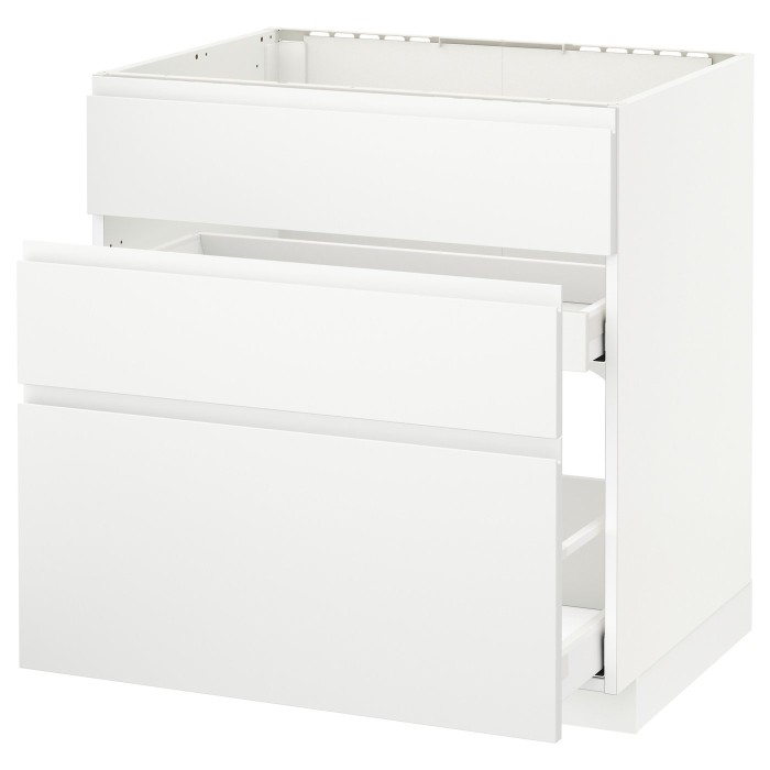 METOD / MAXIMERA Sz stj zl+3fr/2sz, білий/Voxtorp матовий білий, 80x60 см