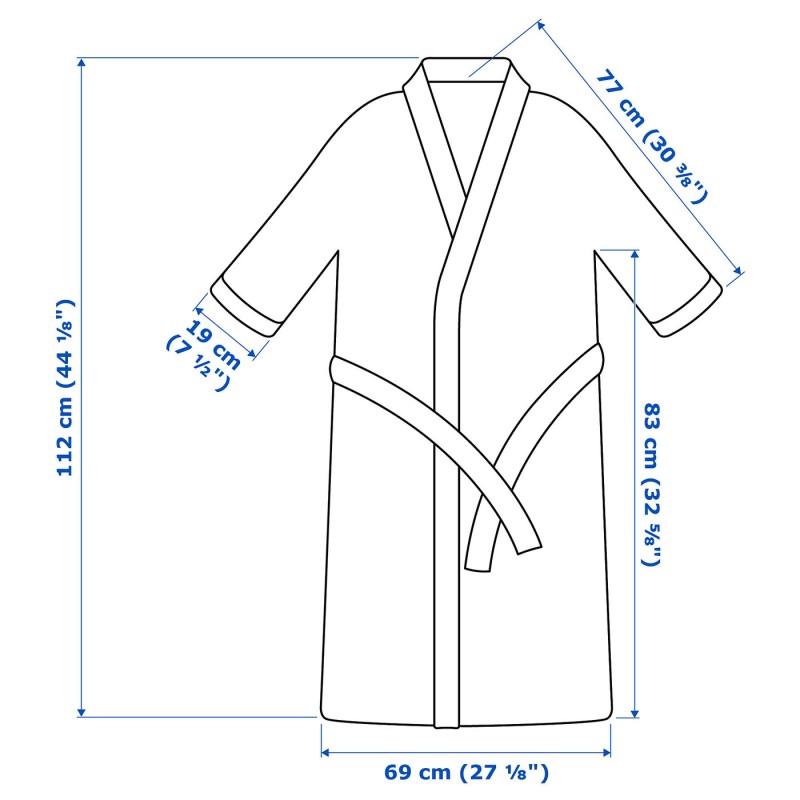 Халат GULDLÖNN, бежевый, размер L/XL