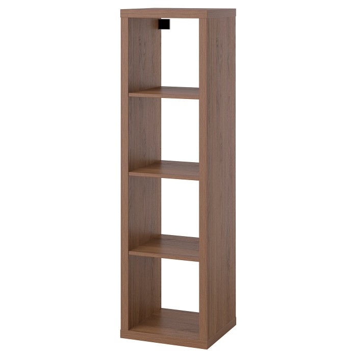 Книжный шкаф KALLAX, цвет орехово-коричневый, 42 x 147 см.