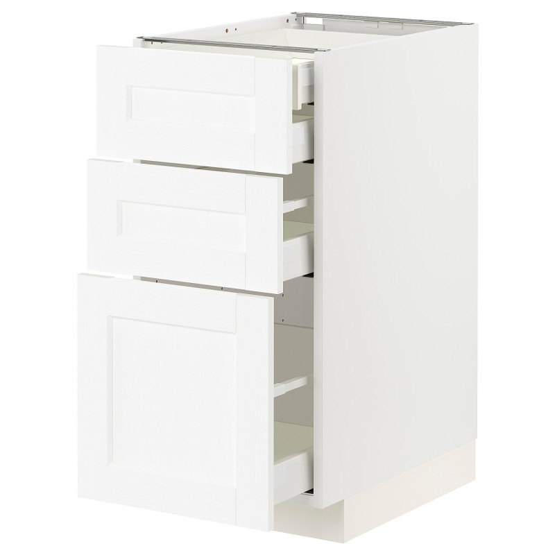 METOD / MAXIMERA Sz stj 3fr/2n/dir/w szu, білий Enköping/біла імітація дерева, 40x60 см