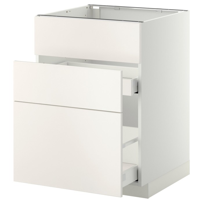 METOD / MAXIMERA Sz stj zl+3fr/2sz, білий/Veddinge білий, 60x60 см