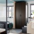 Гардеробная PAX / STORKLINTA, имитация темно-серого/темно-коричневого дуба, 100x60x236 см.