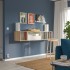 Тумба под телевизор EKET, hi-fi, белый/белый тонированный дуб, 175x35x35 см