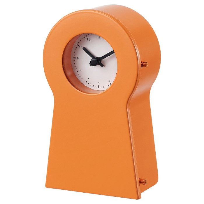 Часы IKEA PS 1995, оранжевые, 14 см.