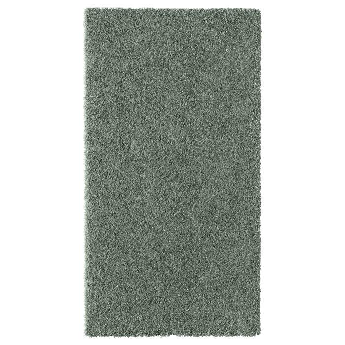 Ковер STOENSE бледно-зеленого цвета с низким ворсом, 80x150 см.