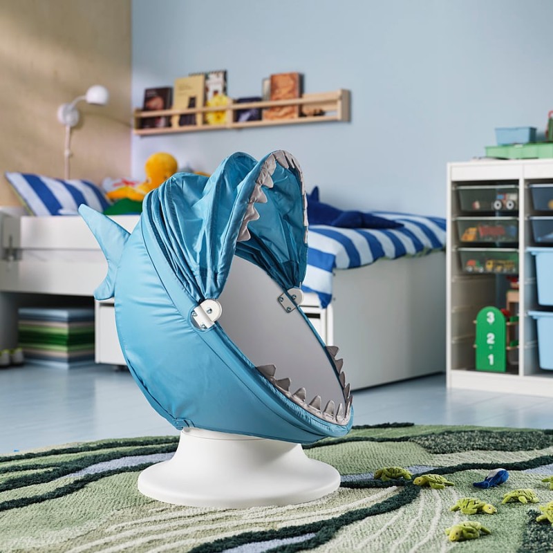 Чехол на поворотное сиденье IKEA PS LÖMSK, синий/акулий