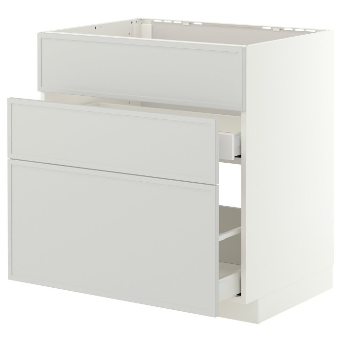 МЕТОД / MAXIMERA Sz stj zl+3fr/2sz, белый/Оспудден светло-серый, 80x60 см