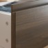 Кровать STORKLINTA с двумя отделениями для хранения, темно-коричневый цвет, имитация дуба/Leirsund, 160x200 см.