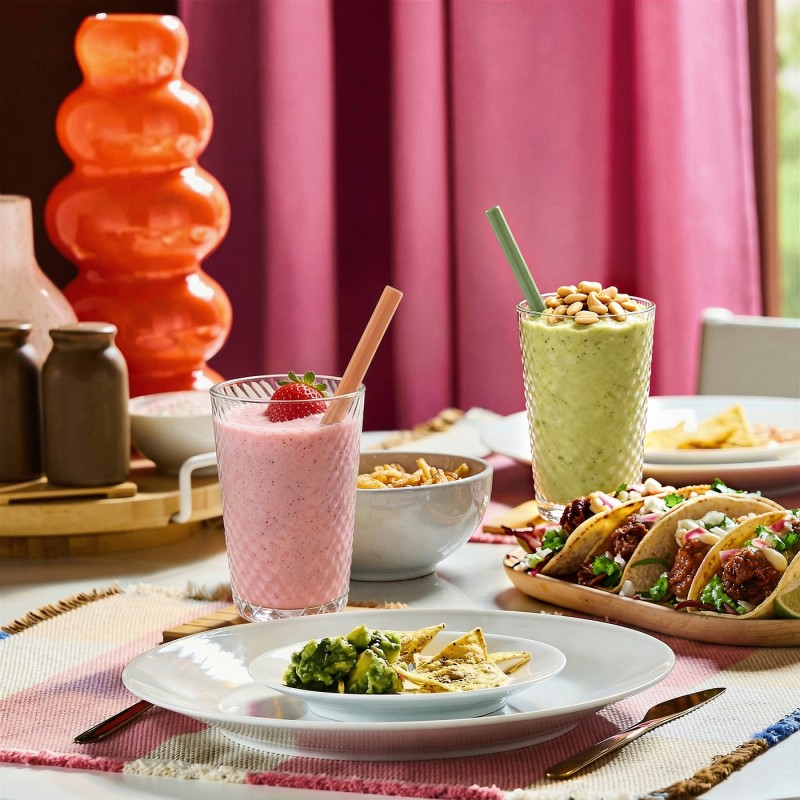 Набор из 5 соломинок и щеток HUMLESUGA, разные цвета.