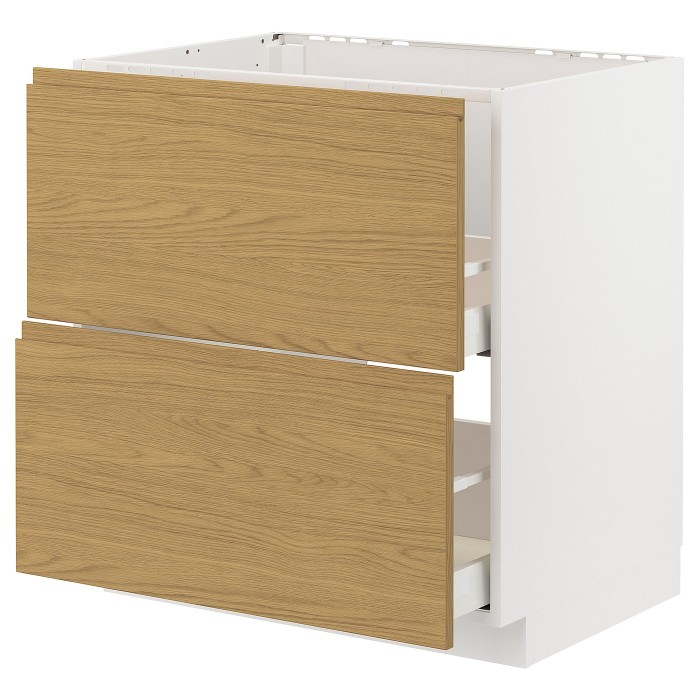 МЕТОД / МАКСИМЕРА Sz stj zl+2fr/2szu, белый/Воксторп под дуб, 80x60 см