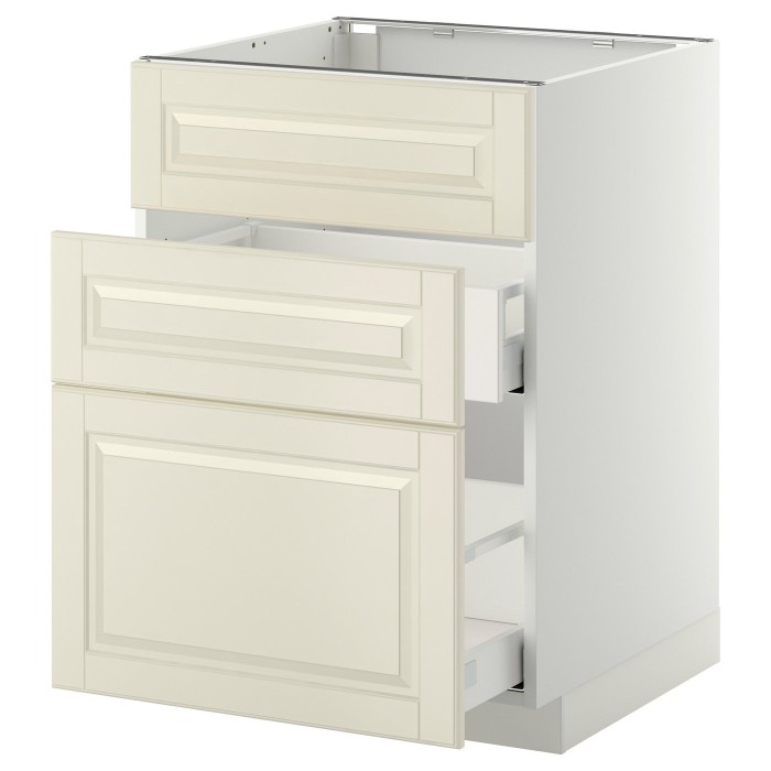 МЕТОД / МАКСИМЕРА Sz stj zl+3fr/2sz, білий/Бодбин кремовий, 60x60 см