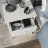 Прикроватная тумба GULLABERG с 1 выдвижным ящиком и дверцей, белая, 38x40x75 см.