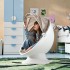Детское поворотное кресло IKEA PS LÖMSK, бело-бежево-красное.