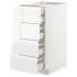 METOD / MAXIMERA Sz stj 4fr/2n/3dsr sz, білий/Voxtorp глянець/білий, 40x60 см