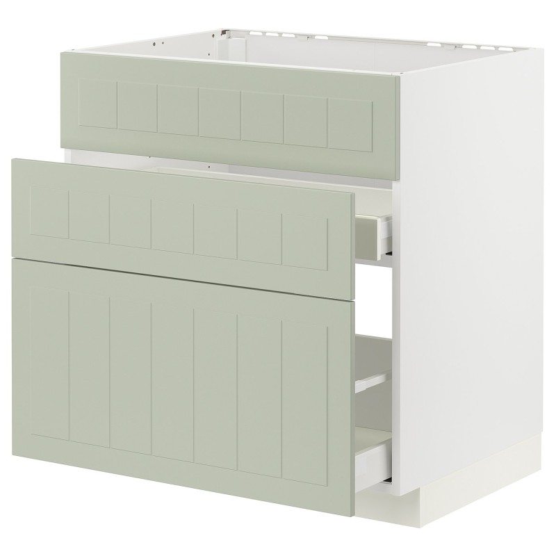 METOD / MAXIMERA Sz stj zl+3fr/2szu, білий/Stensund світло-зелений, 80x60 см