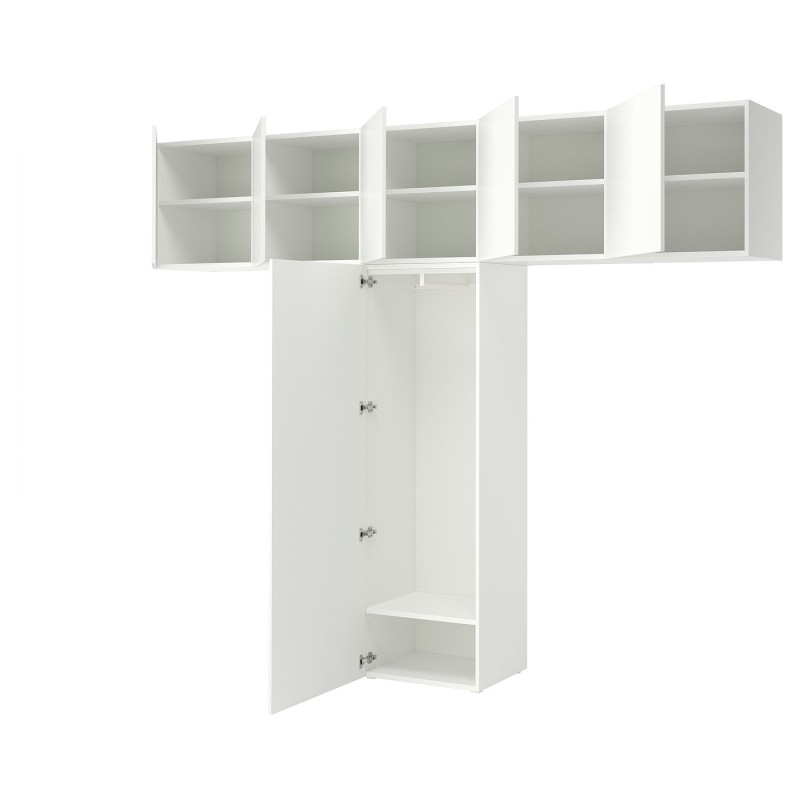 Шкаф PLATSA, 6 дверей, белый (Fonnes/white), 300x42x241 см.