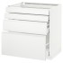 МЕТОД / MAXIMERA Sz stj 4fr/4szu, белый/Воксторп матовый белый, 80x60 см