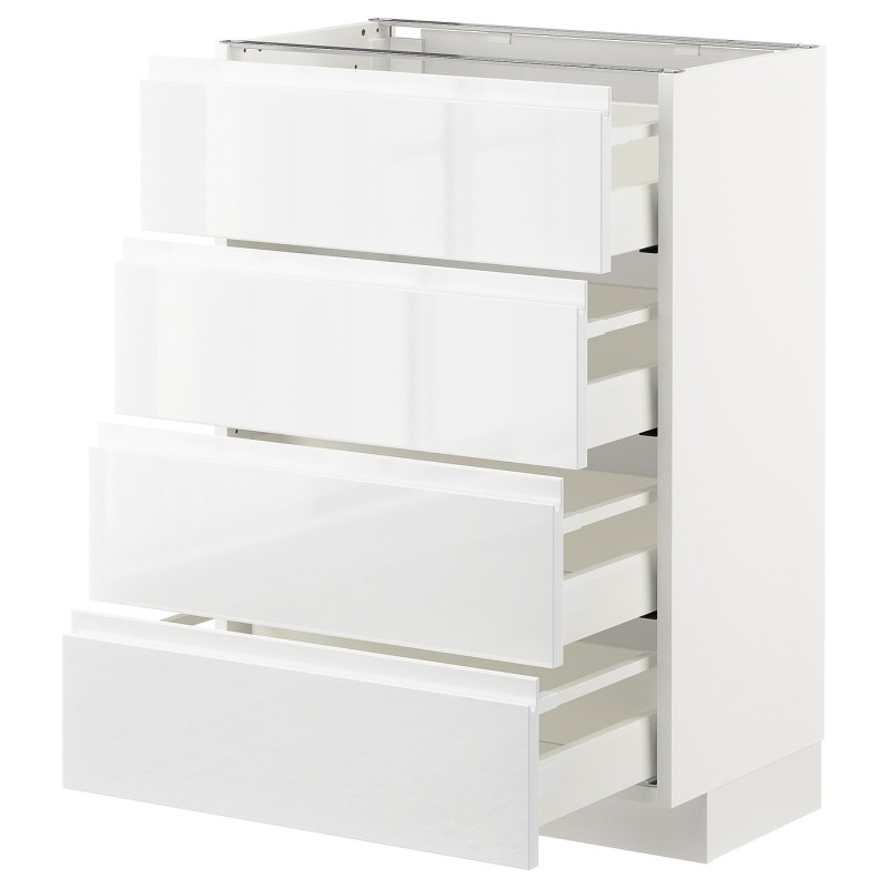 МЕТОД / MAXIMERA Sz stj 4fr/4szu, белый/Воксторп глянец/белый, 60х37 см