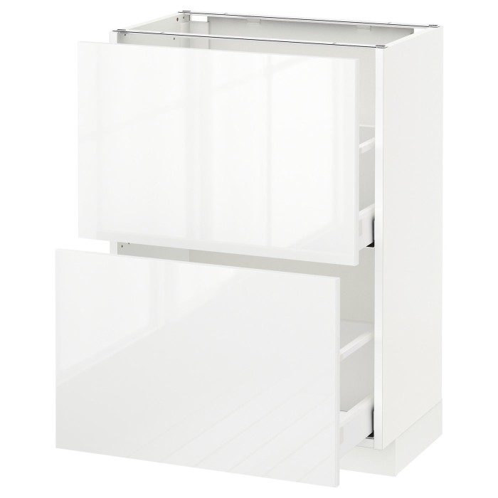 Шкаф METOD / MAXIMERA / 2 выдвижных ящика /, белый / Ringhult белый, 60x37 см