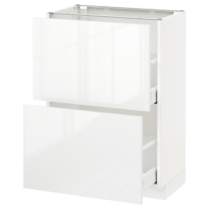 Шкаф METOD / MAXIMERA / 2 выдвижных ящика /, белый / Ringhult белый, 60x37 см