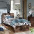 Кровать STORKLINTA, темно-коричневый дуб, 90x200 см.